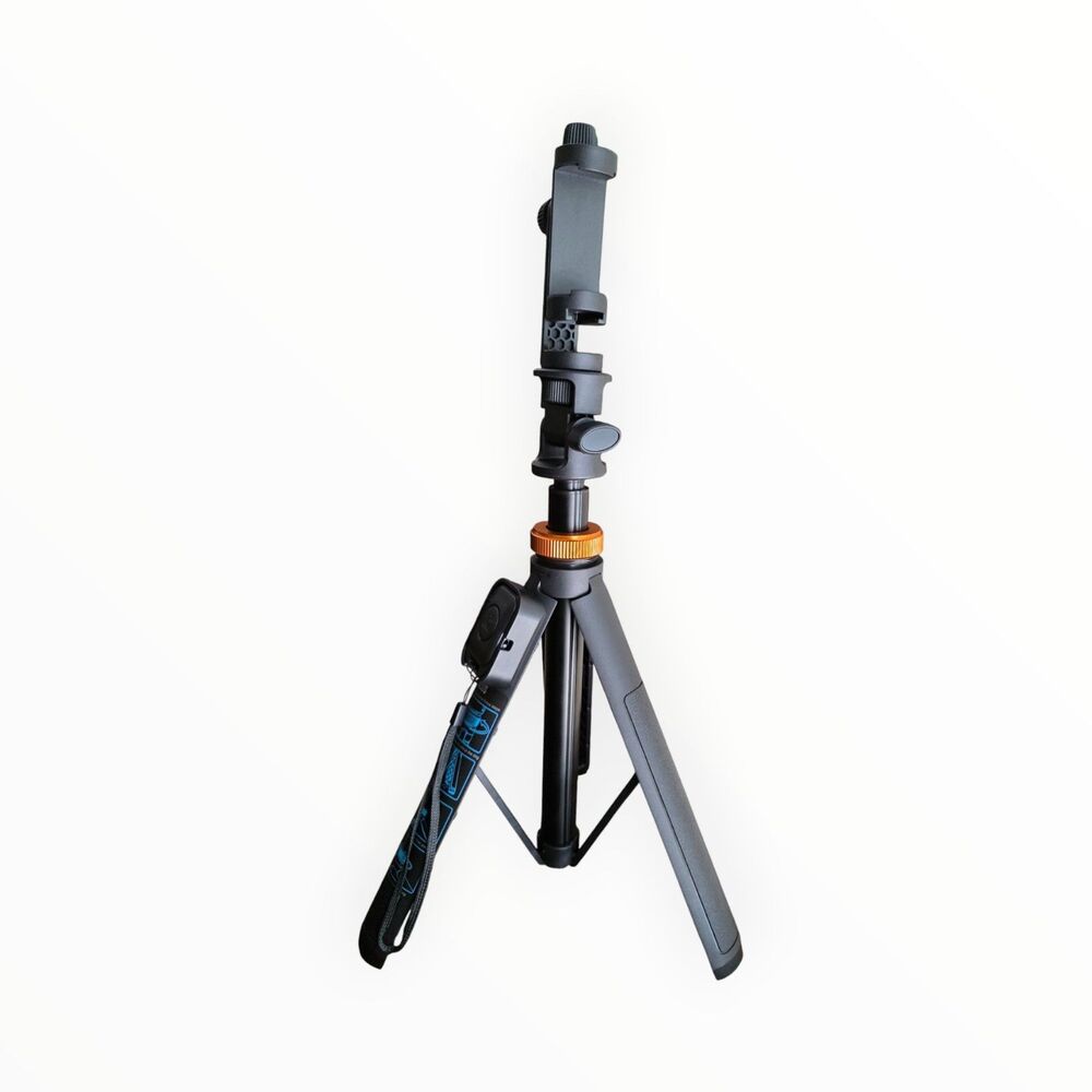 EUCOS ET01 62" Phone Tripod Selfie Stick Wireless Remote Black Open Box